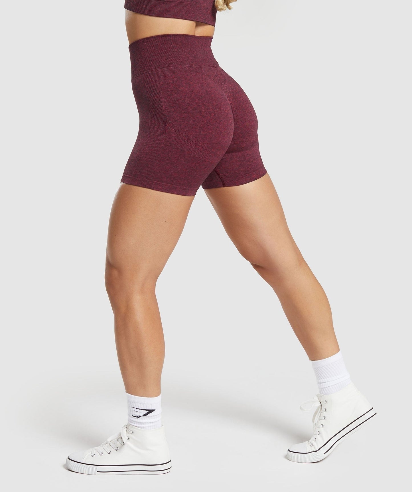 Gymshark Lift Seamless Shorts - Vintage Pink/Black Marl