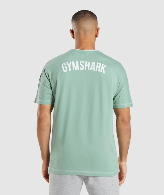Gymshark Recess T-Shirt - Maya Blue/White