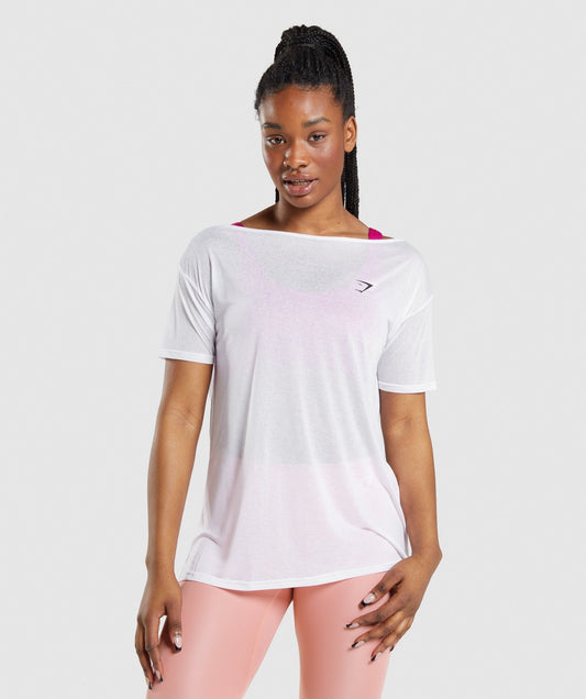 Gymshark Training Oversized Top - White