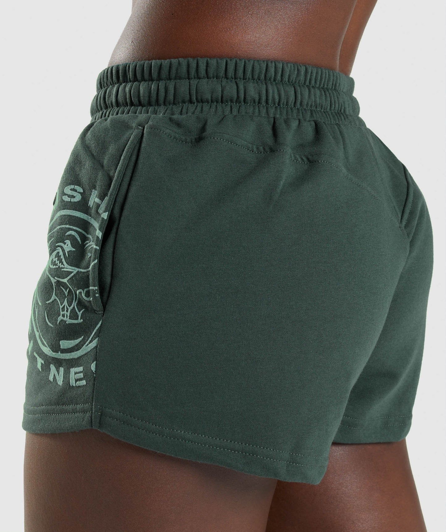 Gymshark Legacy Graphic Shorts - Dark Green