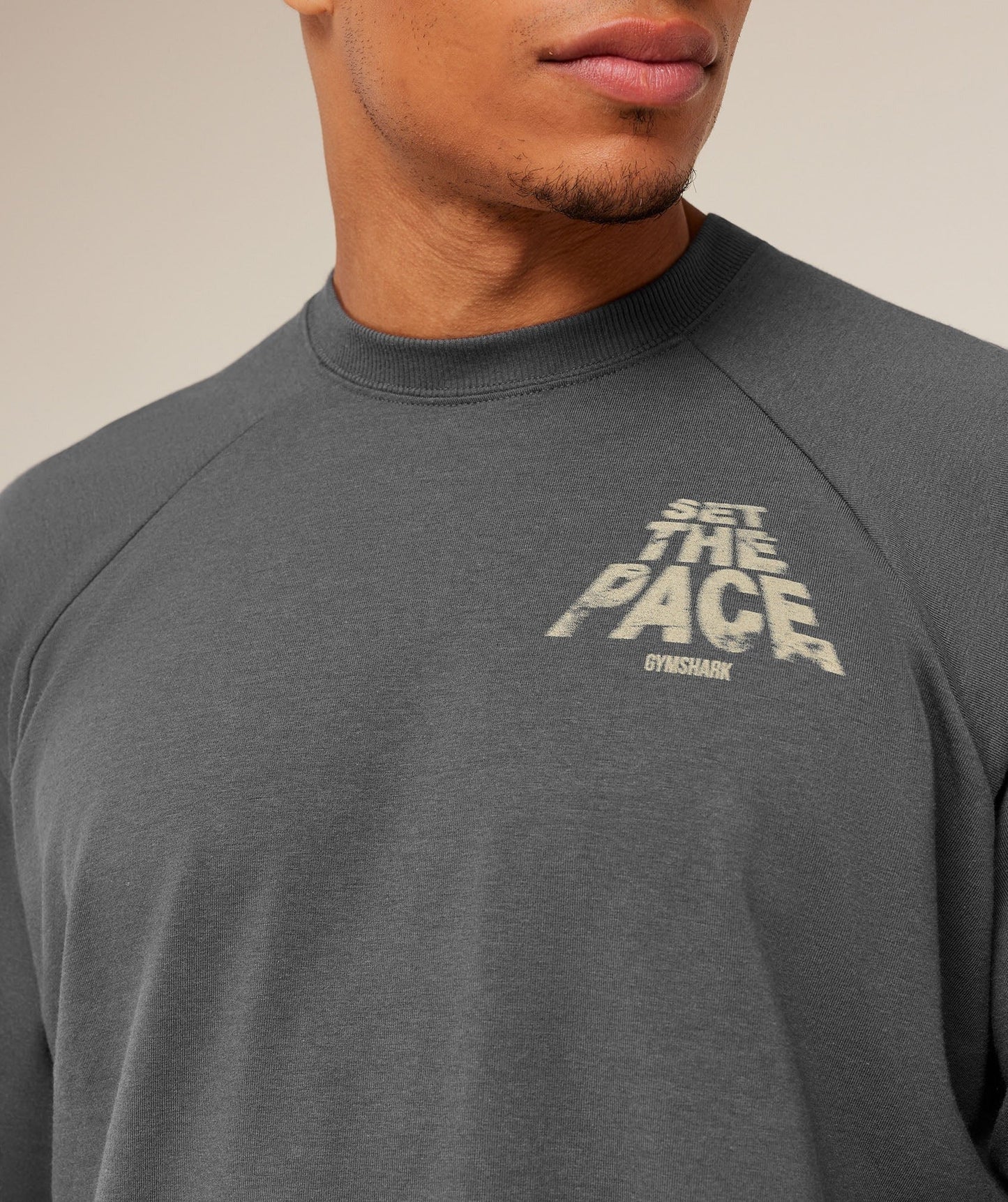 Gymshark Set The Pace Boxy T-Shirt - Graphite Grey
