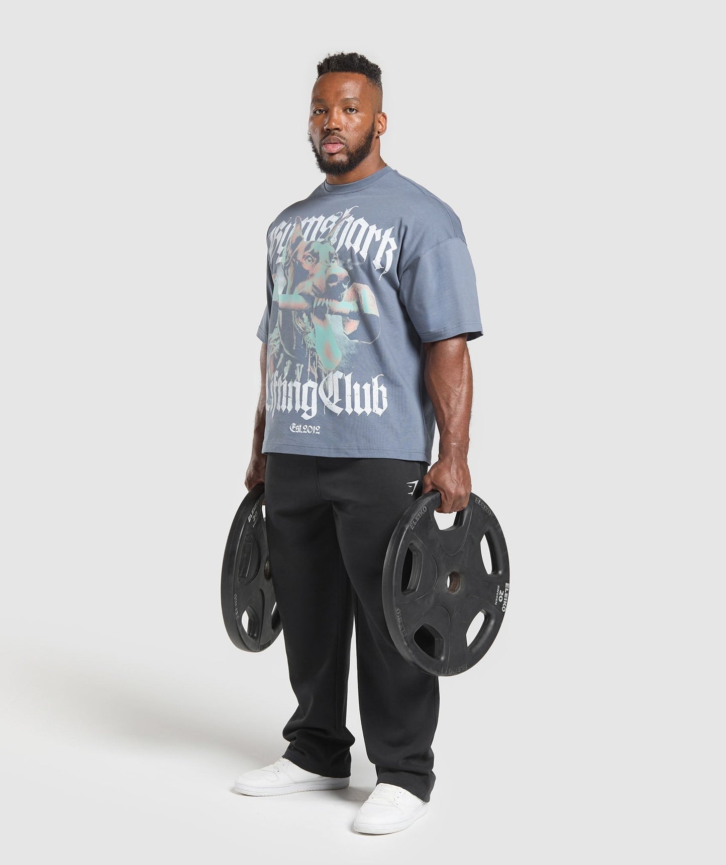 Gymshark Doberman Graphic T-Shirt - Iron Blue