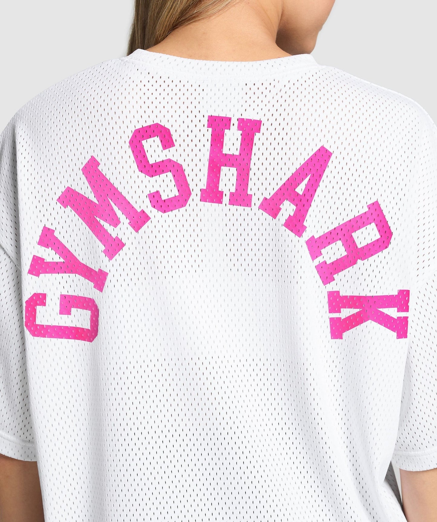 Gymshark Mesh Graphic Oversized T-Shirt - White