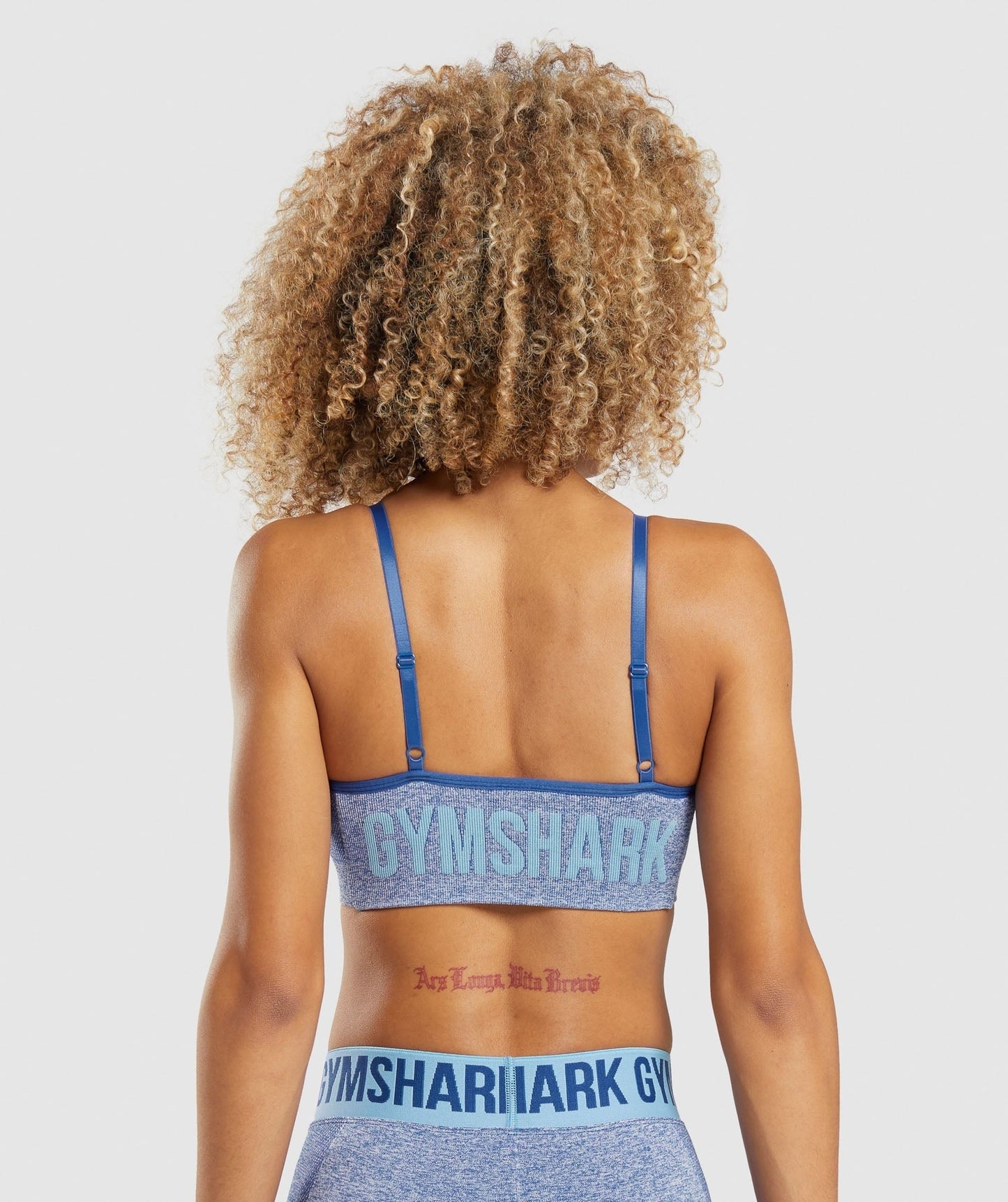 Gymshark Flex Strappy Sports Bra - Earl Blue Marl