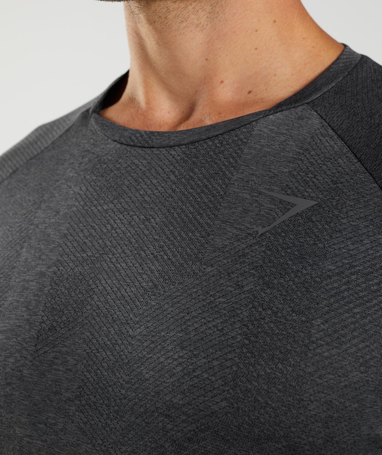 Gymshark Apex Long Sleeve T-Shirt - Black/Silhouette Grey