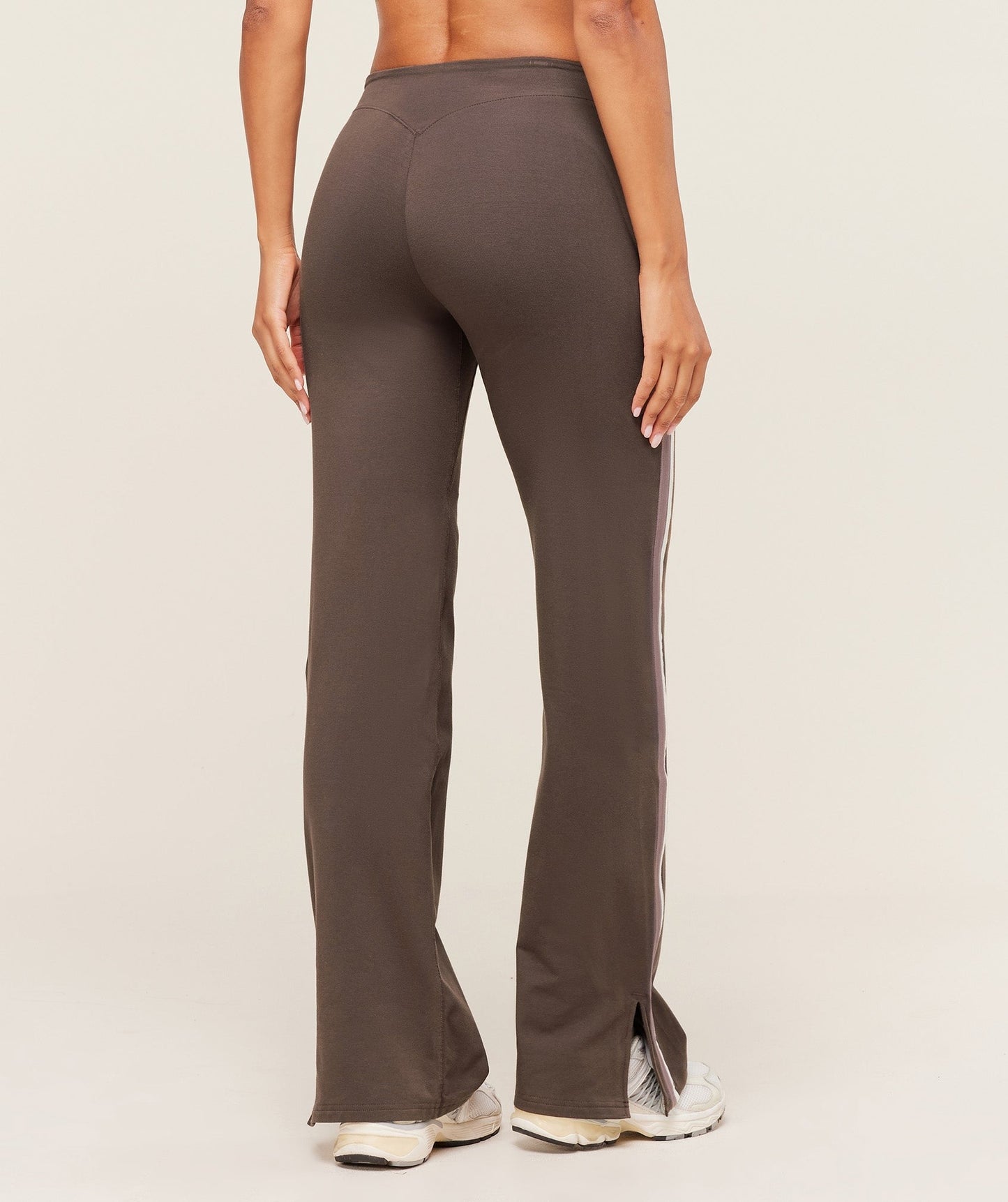 Gymshark Piping Wide Leg Pants - Walnut Brown/Chestnut Pink/Soft White