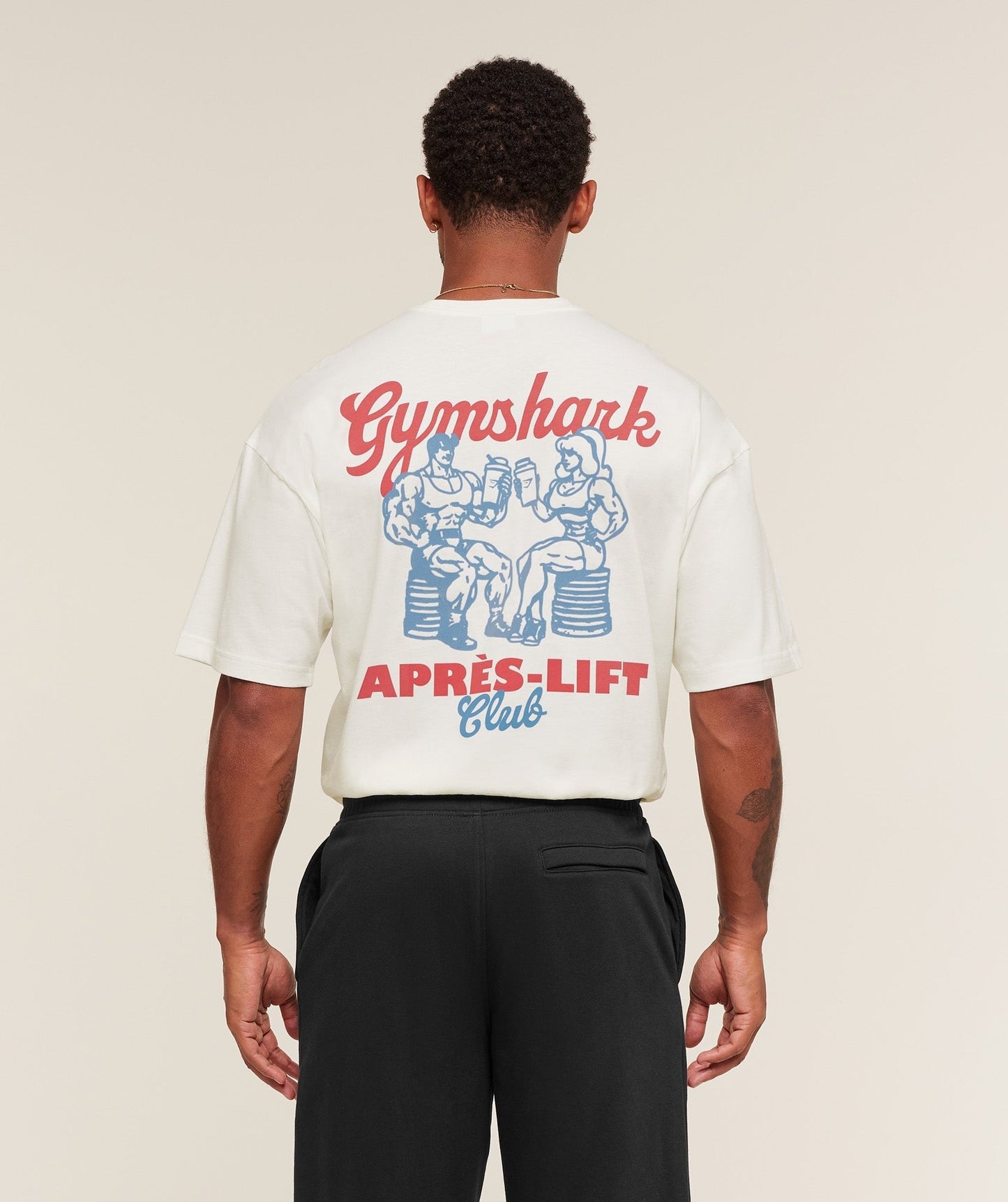 Gymshark AprÃ ̈s-Lift Club T-Shirt - Soft White