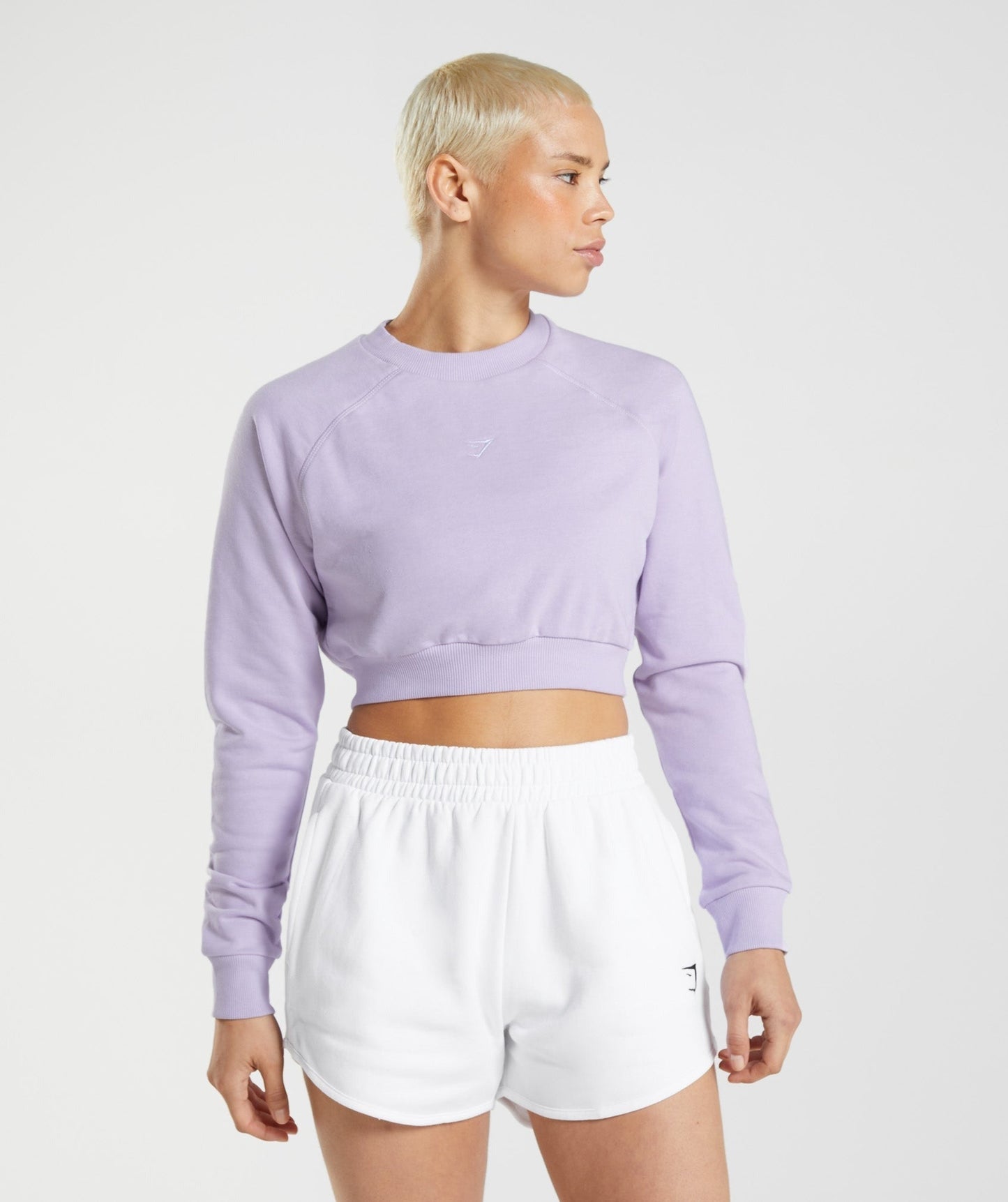 Gymshark Training Crop Sweater - Soft Lilac
