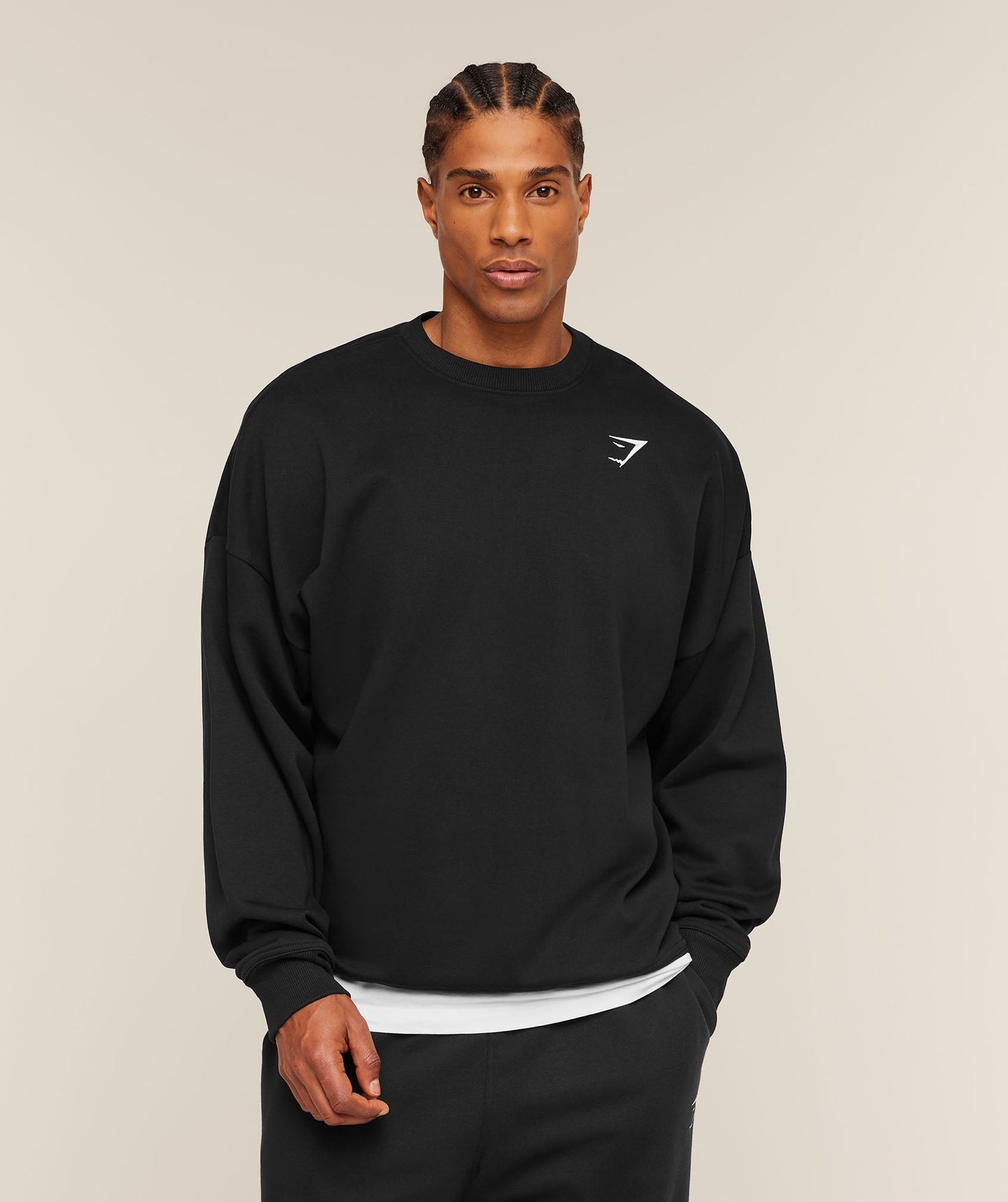 Gymshark Oversized Crest Crew - Black