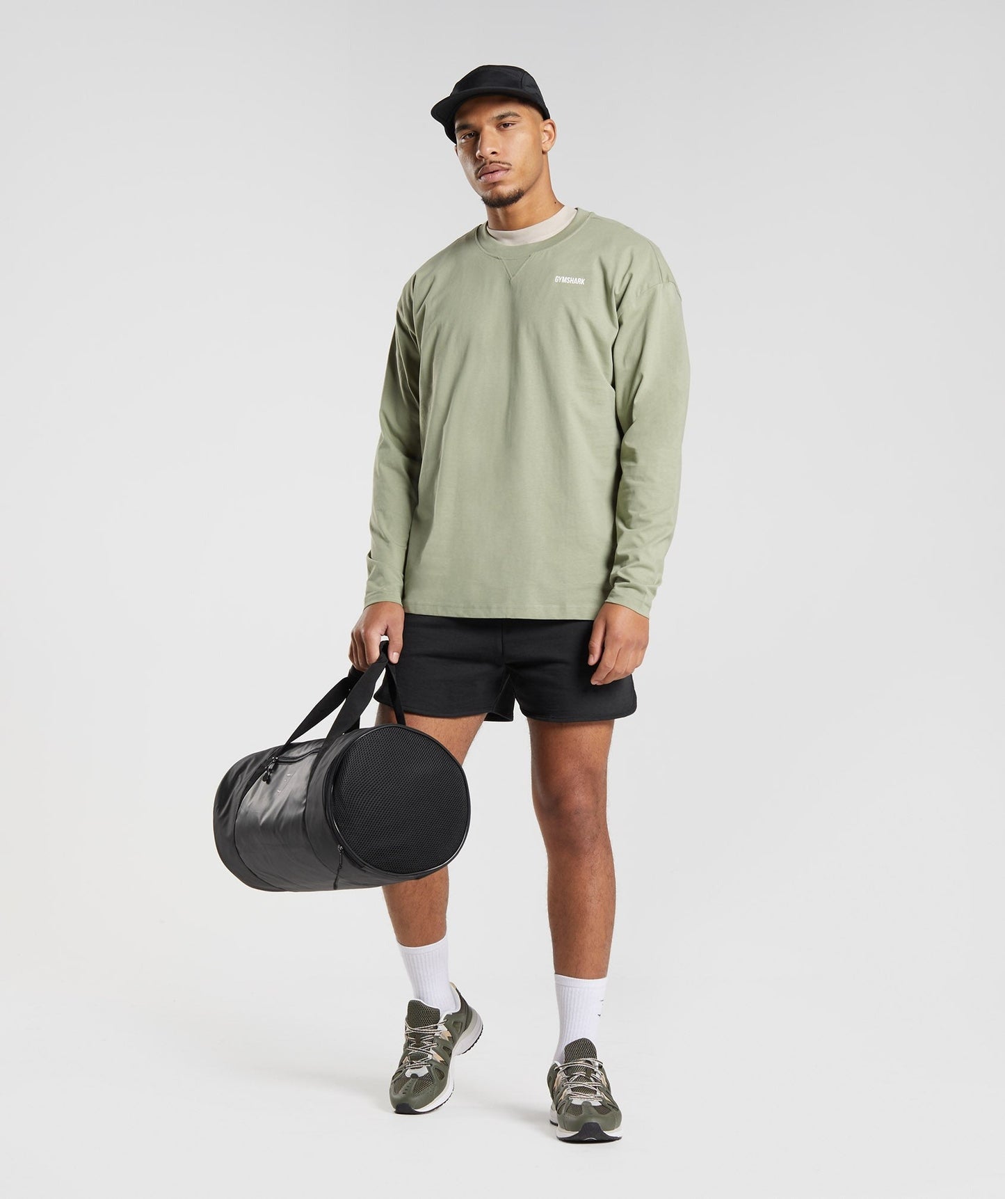 Gymshark Rest Day Sweats Long Sleeve T-Shirt - Sage Green
