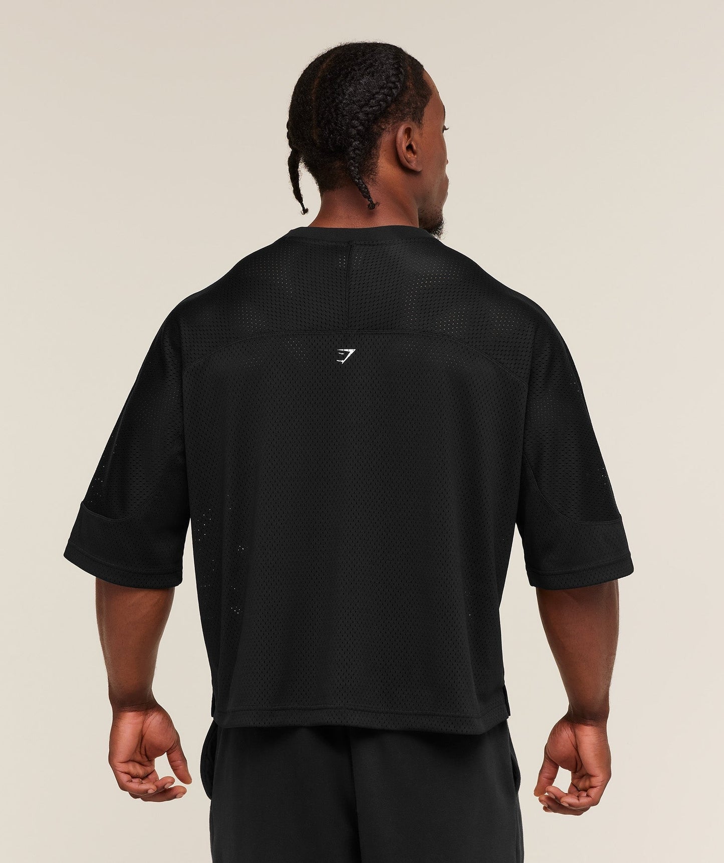 Gymshark Graphic Mesh Oversized T-Shirt - Black