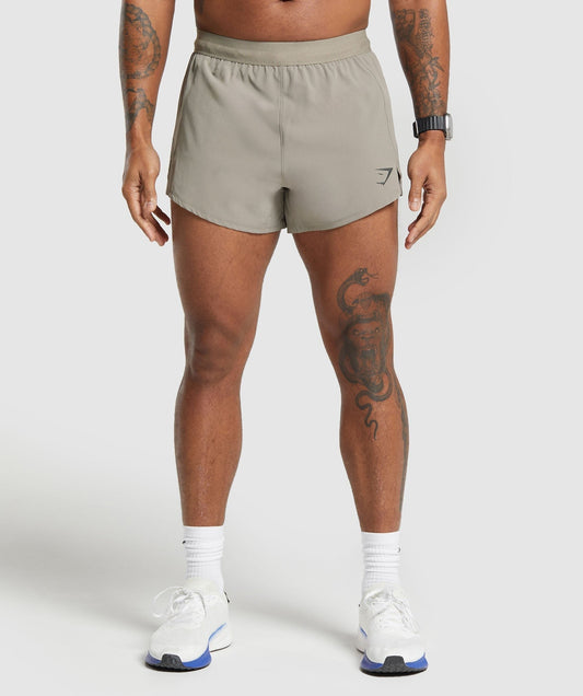 Gymshark Apex Run 5" Shorts - Linen Brown