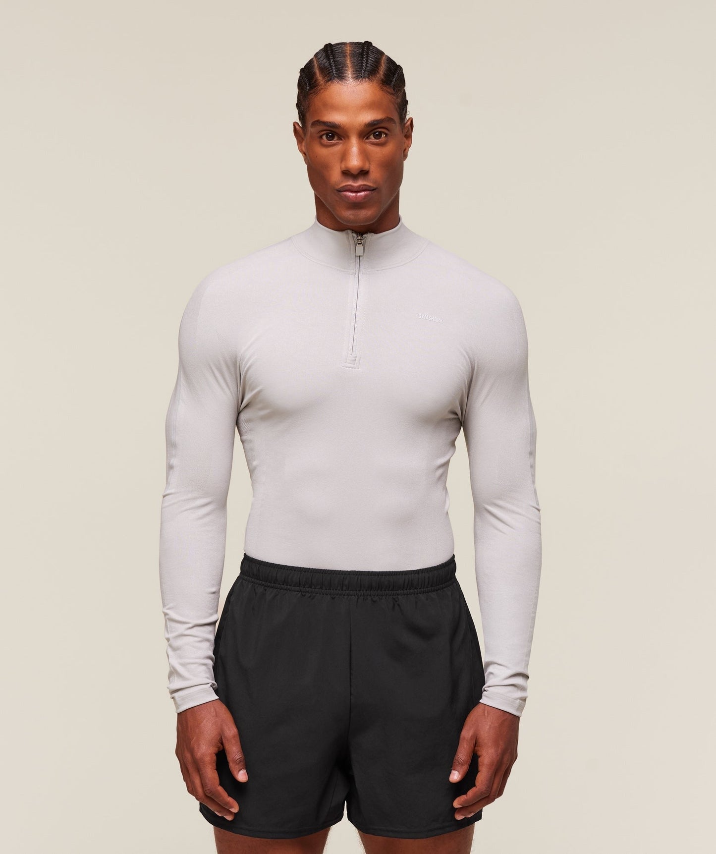 Gymshark everywear Warp Knit 1/4 Zip - Tame Grey