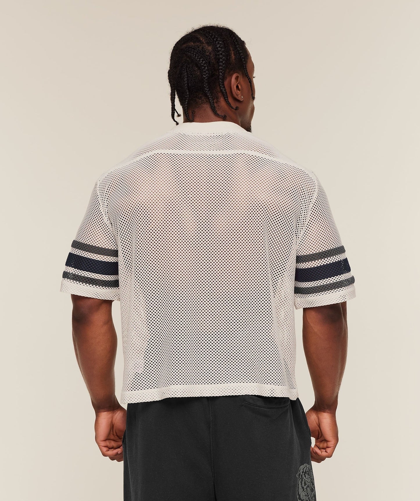 Gymshark Collective Mesh Contrast Jersey - Tinted White