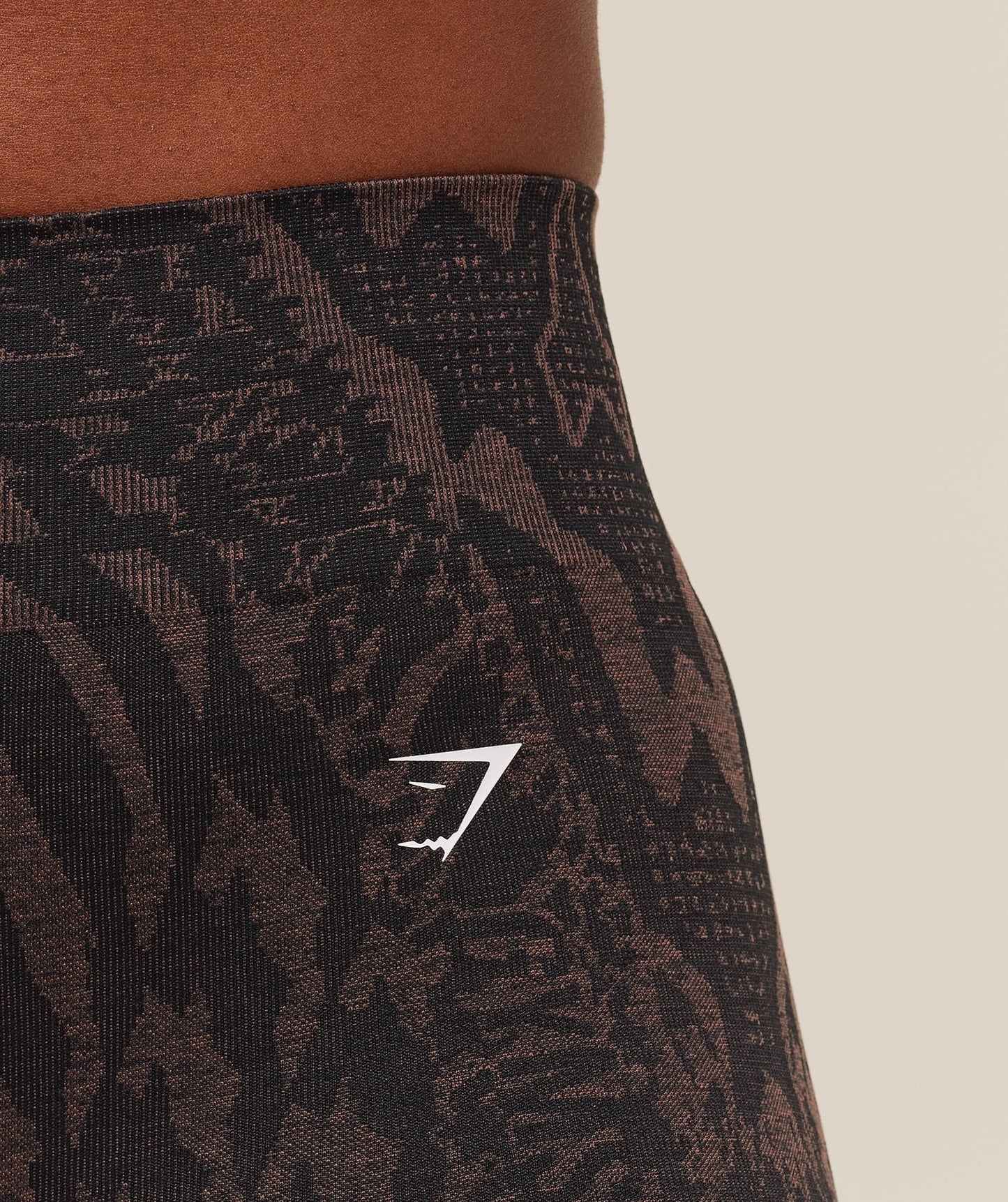 Gymshark Adapt Houndstooth Shorts - Black/Chestnut Pink