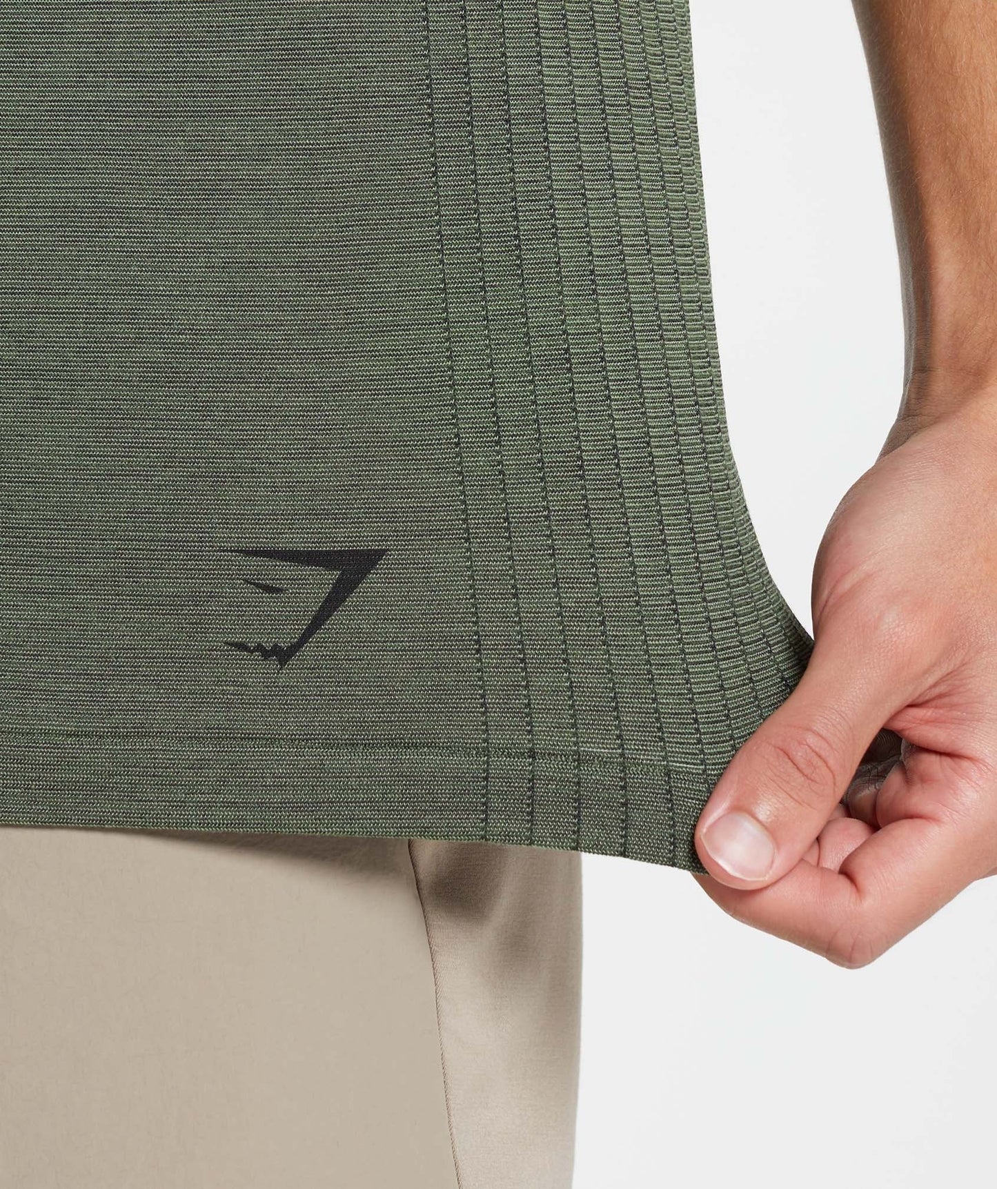 Gymshark Retake Seamless T-Shirt - Core Olive/Black Marl