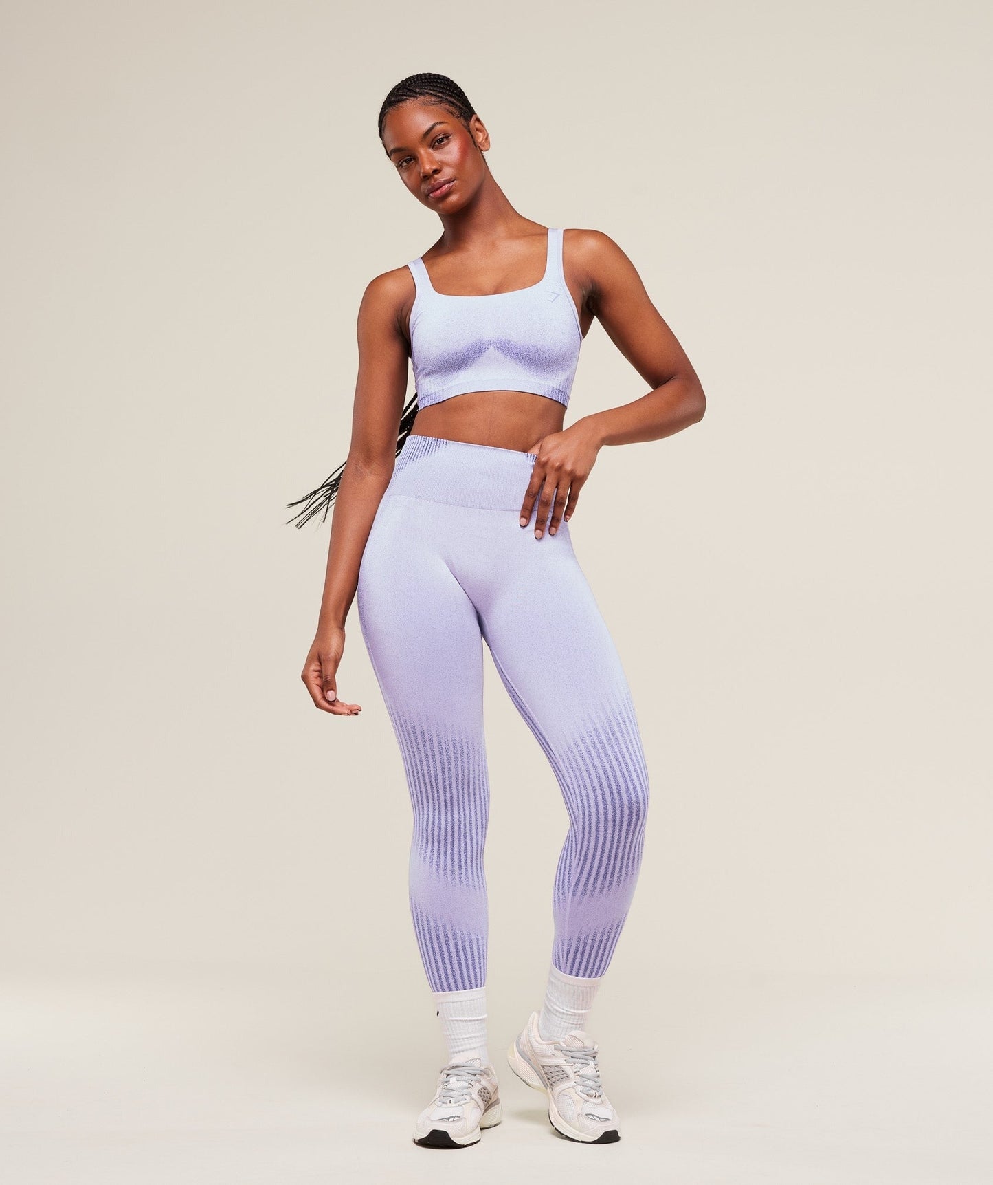 Gymshark Diffuse Seamless Leggings - Fresh Lilac/Cobalt Purple