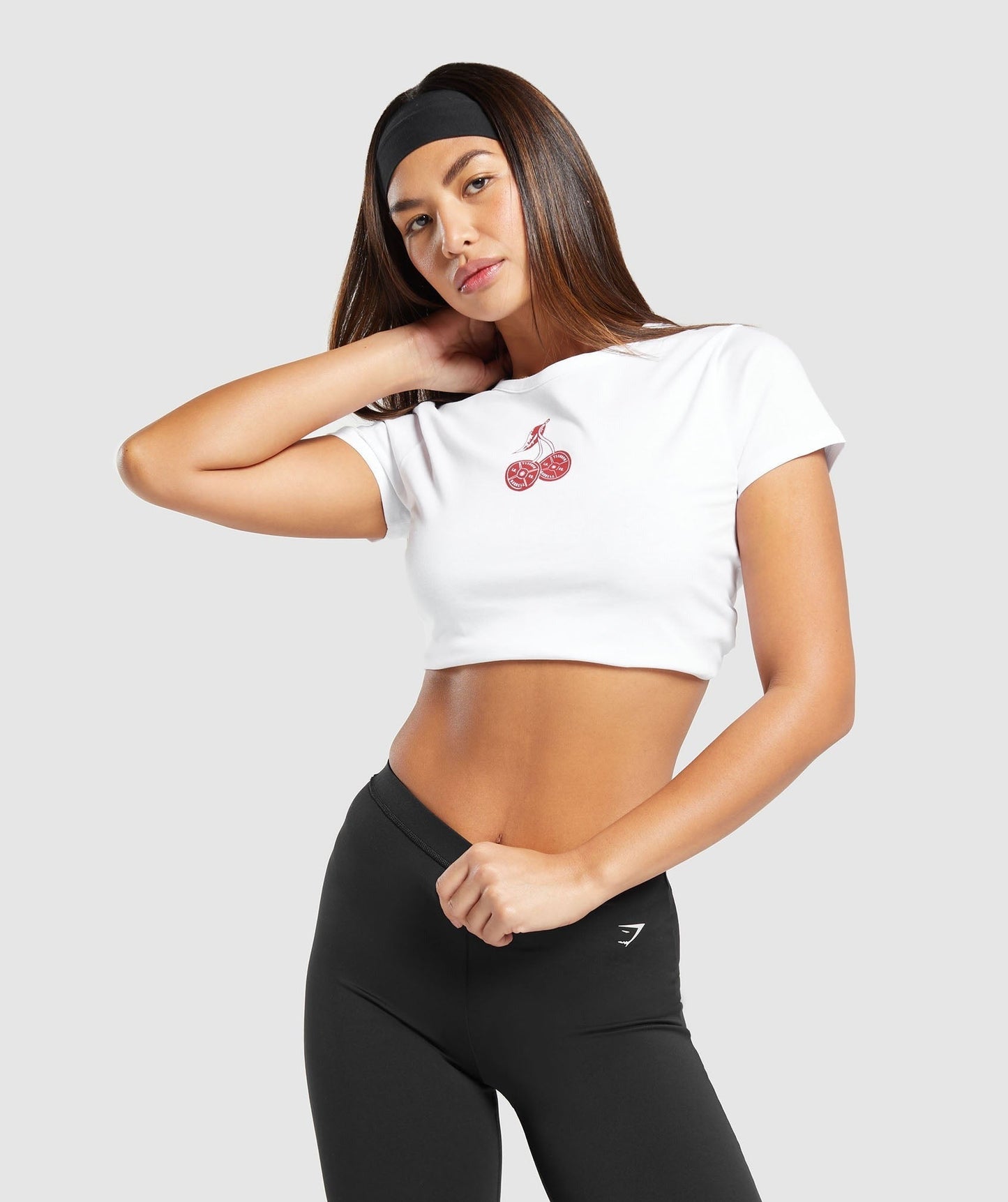 Gymshark Barbell Cherries Baby T-Shirt - White