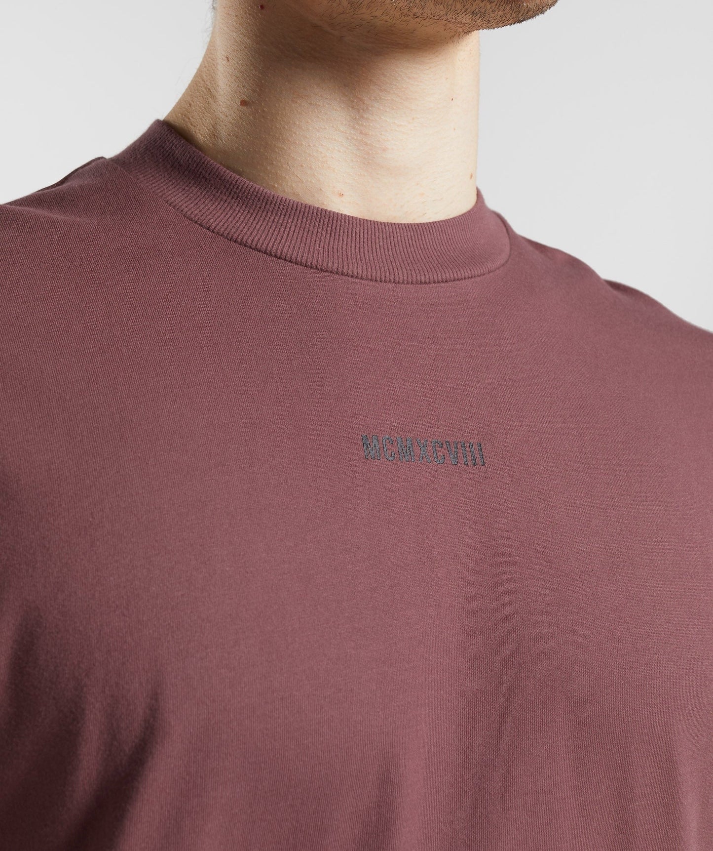 Gymshark GS x David Laid Oversized Long Sleeve T-Shirt - Magenta Brown