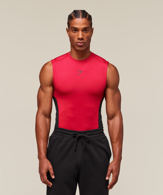Gymshark Element Tank - Carmine Red/Black