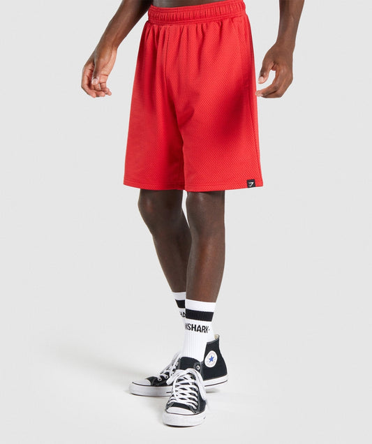 Gymshark Mesh 9" Shorts - Red