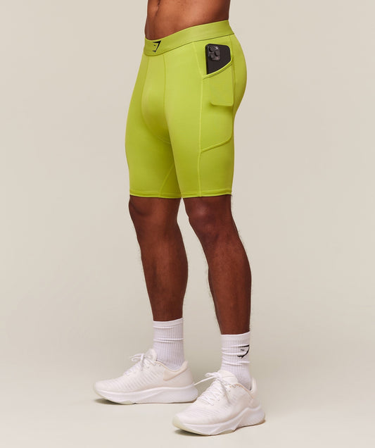 Gymshark Element Baselayer Half Tight - Zest Green