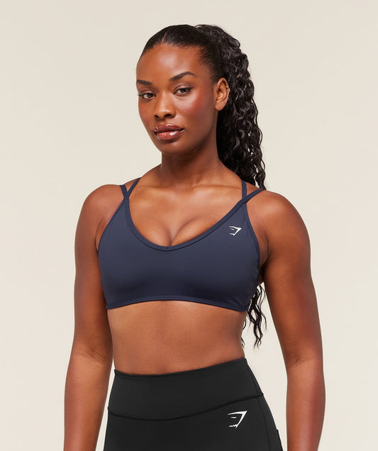 Gymshark Back Gains Sports Bra - Heavy Blue