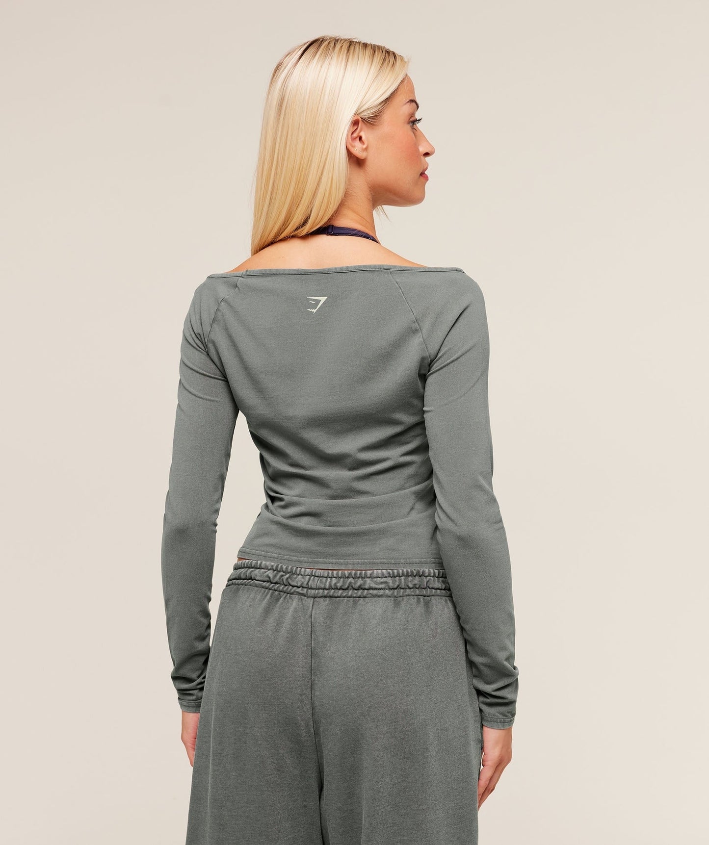 Gymshark Lifting Club 2012 Graphic Long Sleeve Top - Slate Teal/Wash