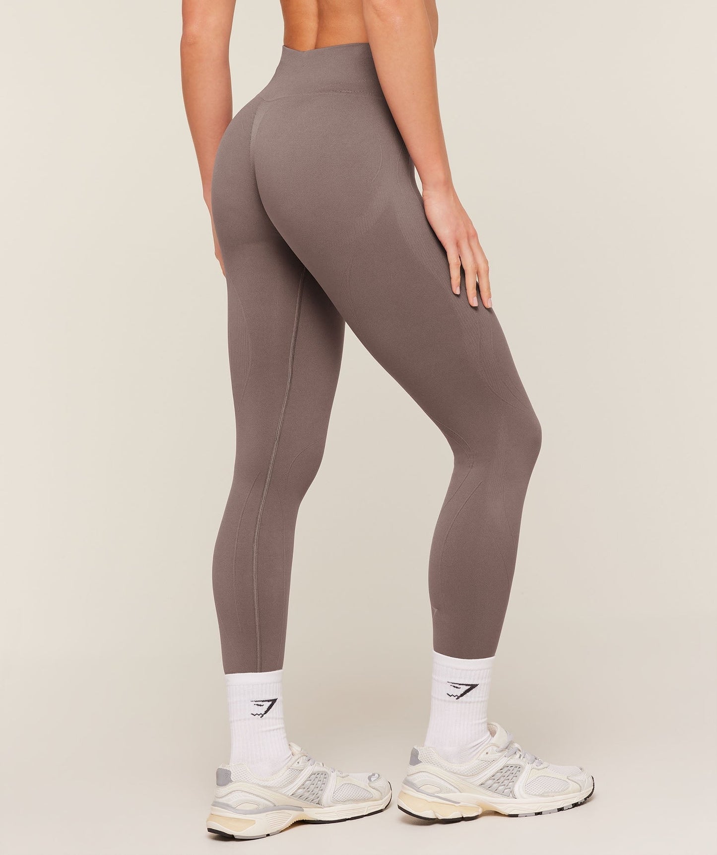 Gymshark Poise Seamless Leggings - Cool Brown
