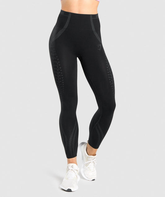 Gymshark Apex Seamless Leggings - Black/Grey
