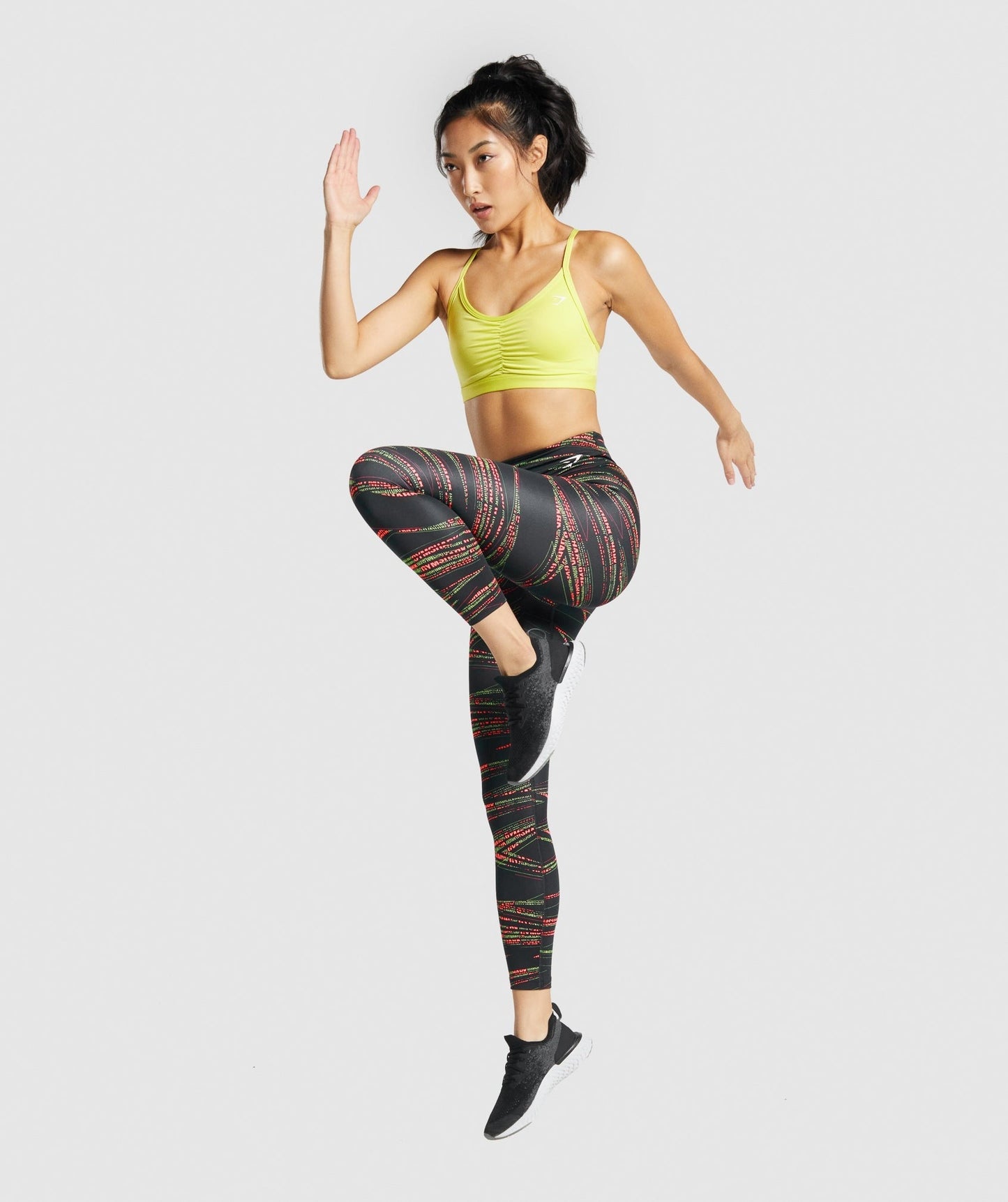 Gymshark Zone Graphic Leggings - Black/Fluo