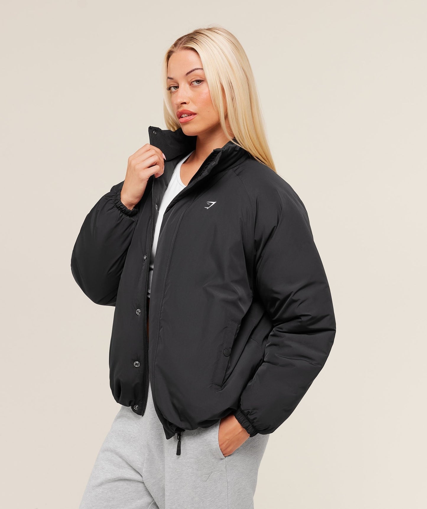 Gymshark Oversized Puffer Jacket - Black