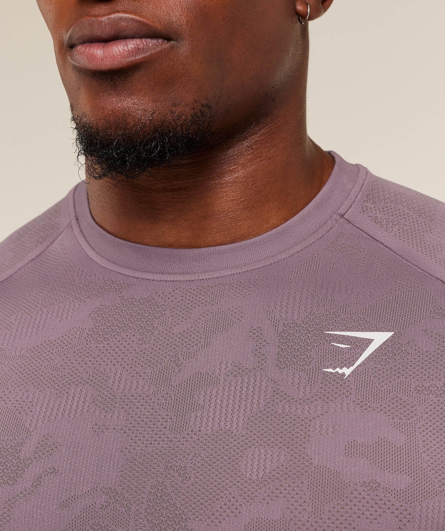 Gymshark Geo Seamless T-Shirt - Dusk Purple / Cool Brown