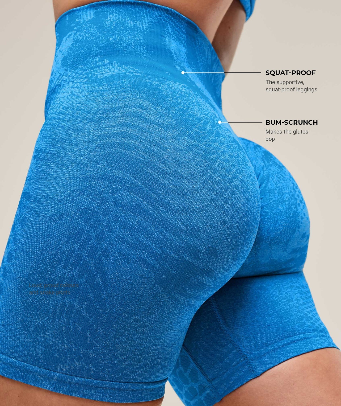 Gymshark Adapt Animal X Whitney Seamless Shorts - Barbell Blue/Gentle Blue