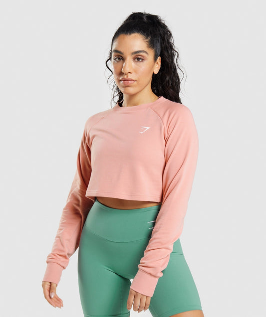 Gymshark Training Cropped Sweater - Paige Pink