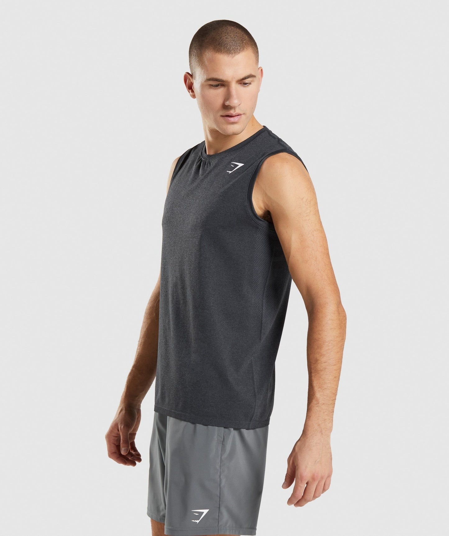 Gymshark Arrival Seamless Tank - Black Marl