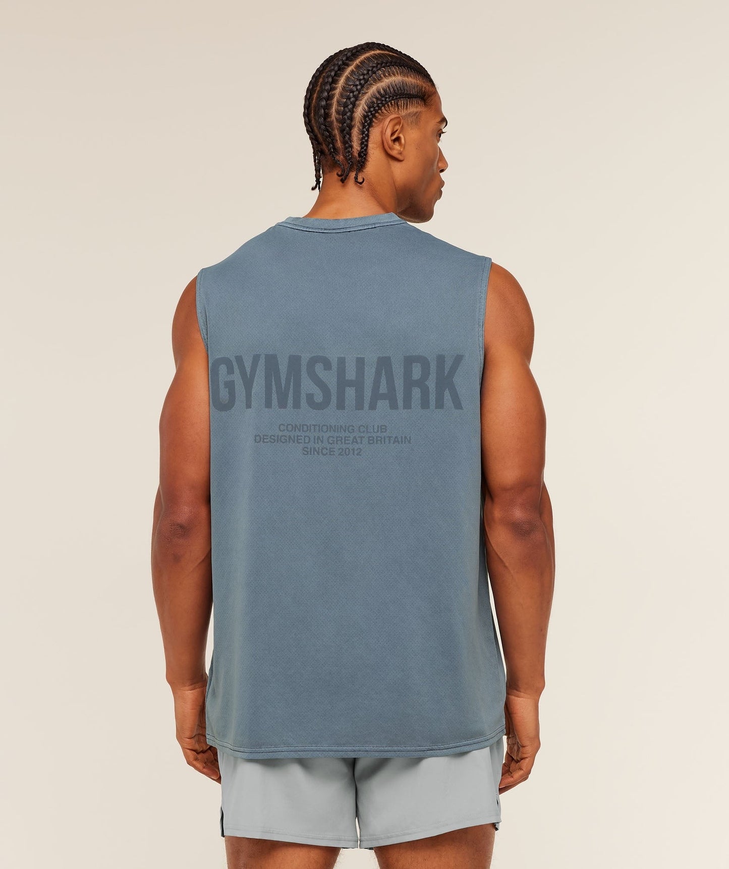 Gymshark Conditioning Club Washed Tank - Iron Blue/Wash