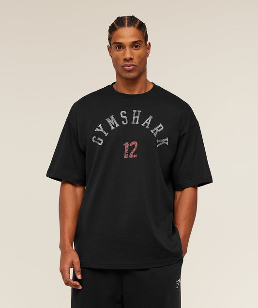 Gymshark 12 Graphic T-Shirt - GS Black