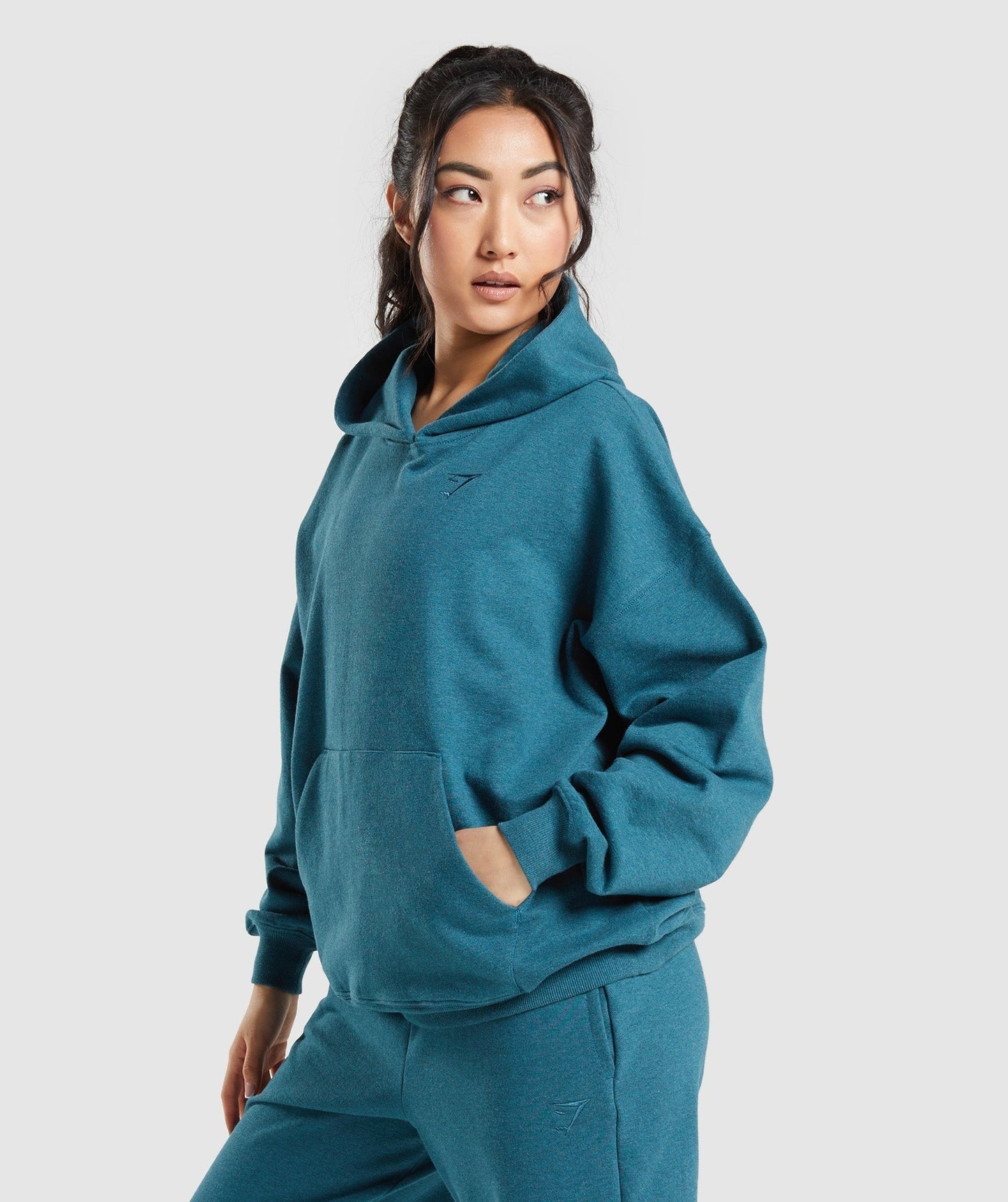 Gymshark Rest Day Sweats Hoodie - Steel Blue Marl