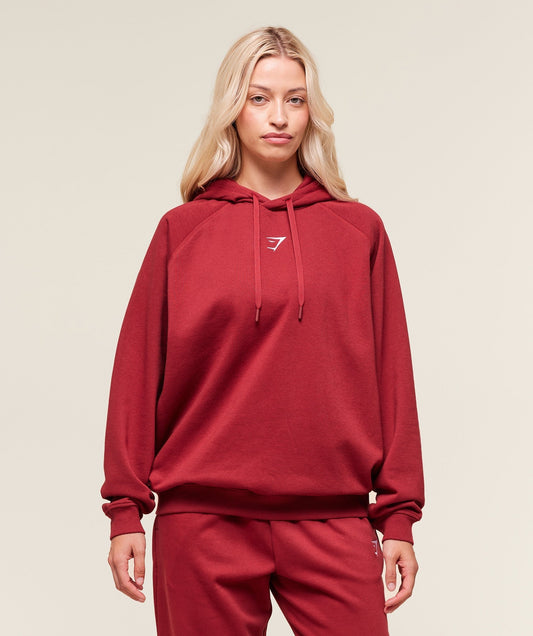 Gymshark Training Oversized Fleece Hoodie - Athletic Burgundy