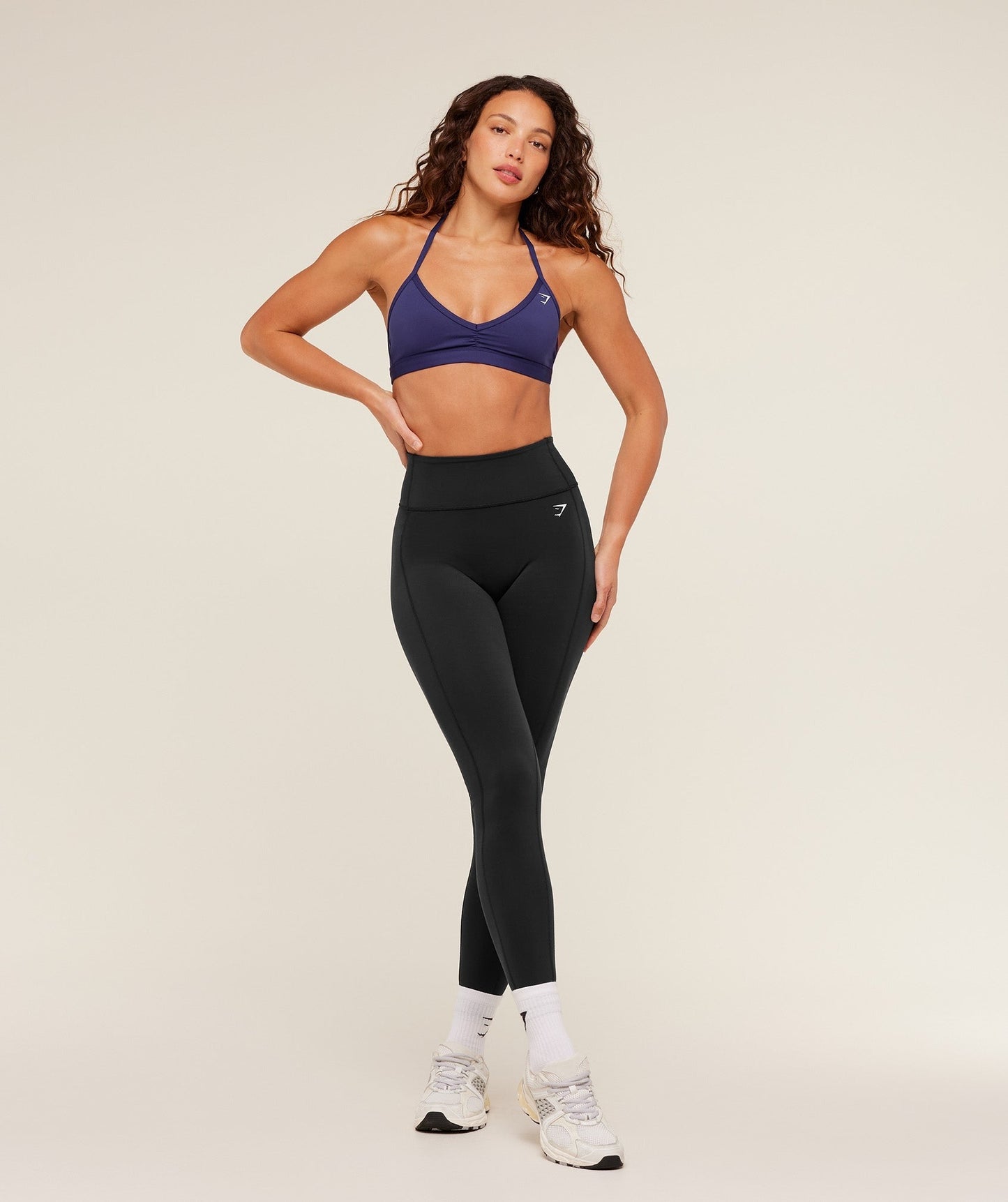 Gymshark Minimal Halterneck Sports Bra - Indigo Purple