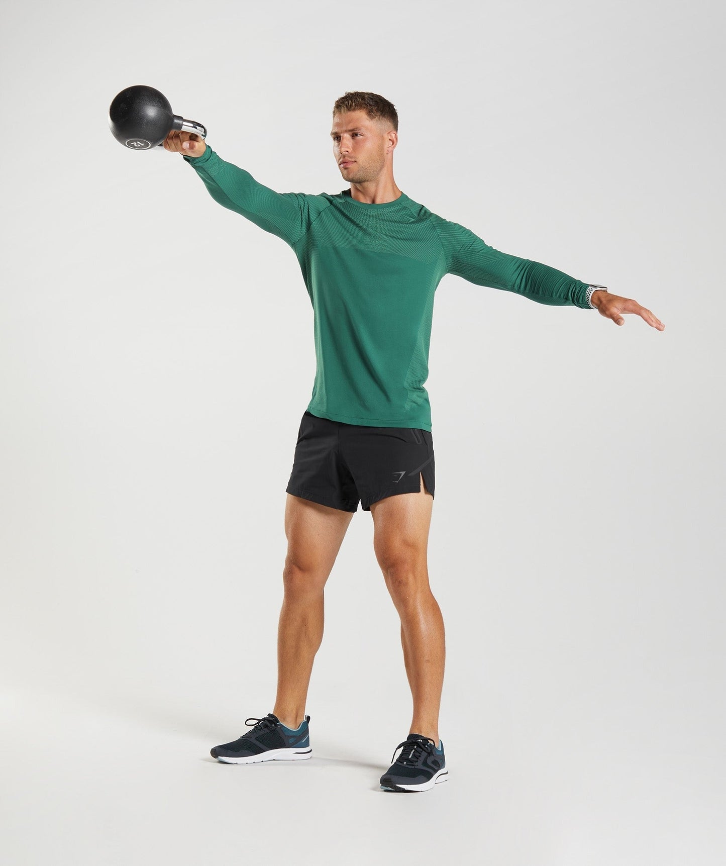 Gymshark Apex Seamless Long Sleeve T-Shirt - Woodland Green/Hoya Green