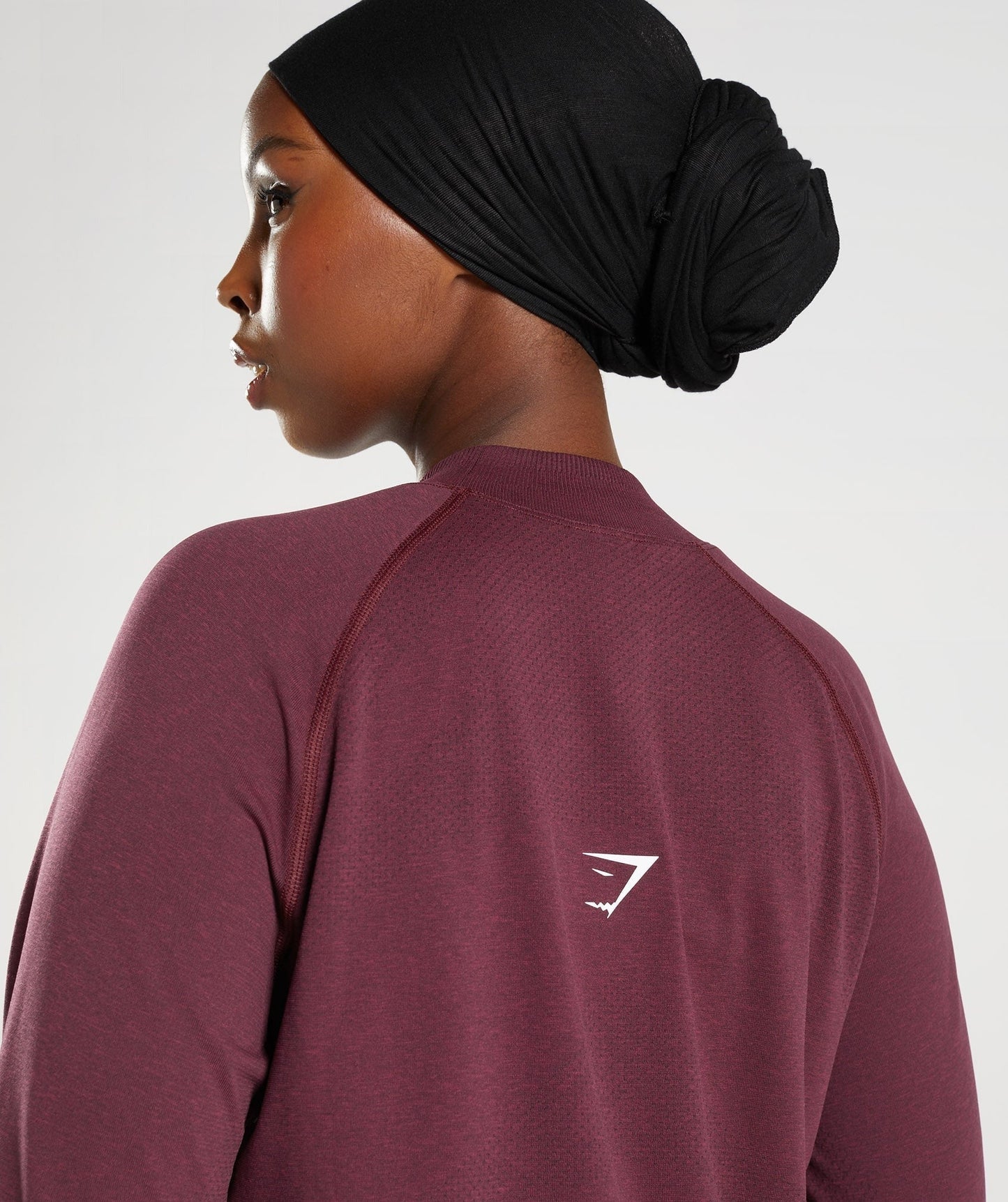 Gymshark Vital Long Line Top - Baked Maroon Marl