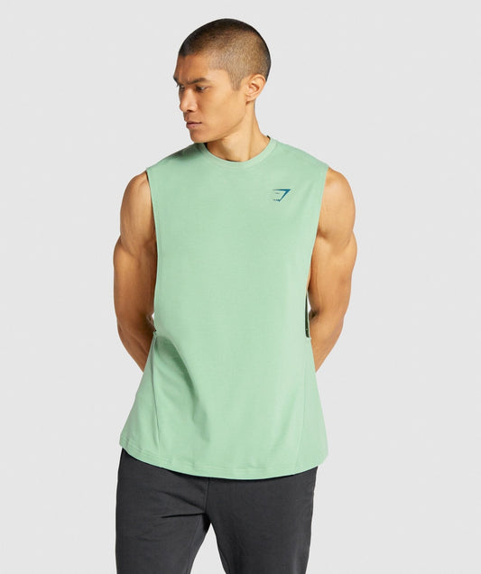 Gymshark Bold Drop Arm Tank - Green