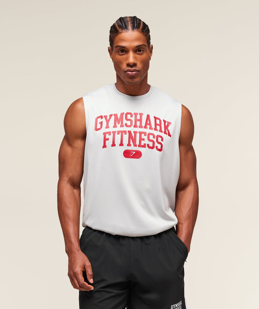 Gymshark Campus Tank - Light Grey