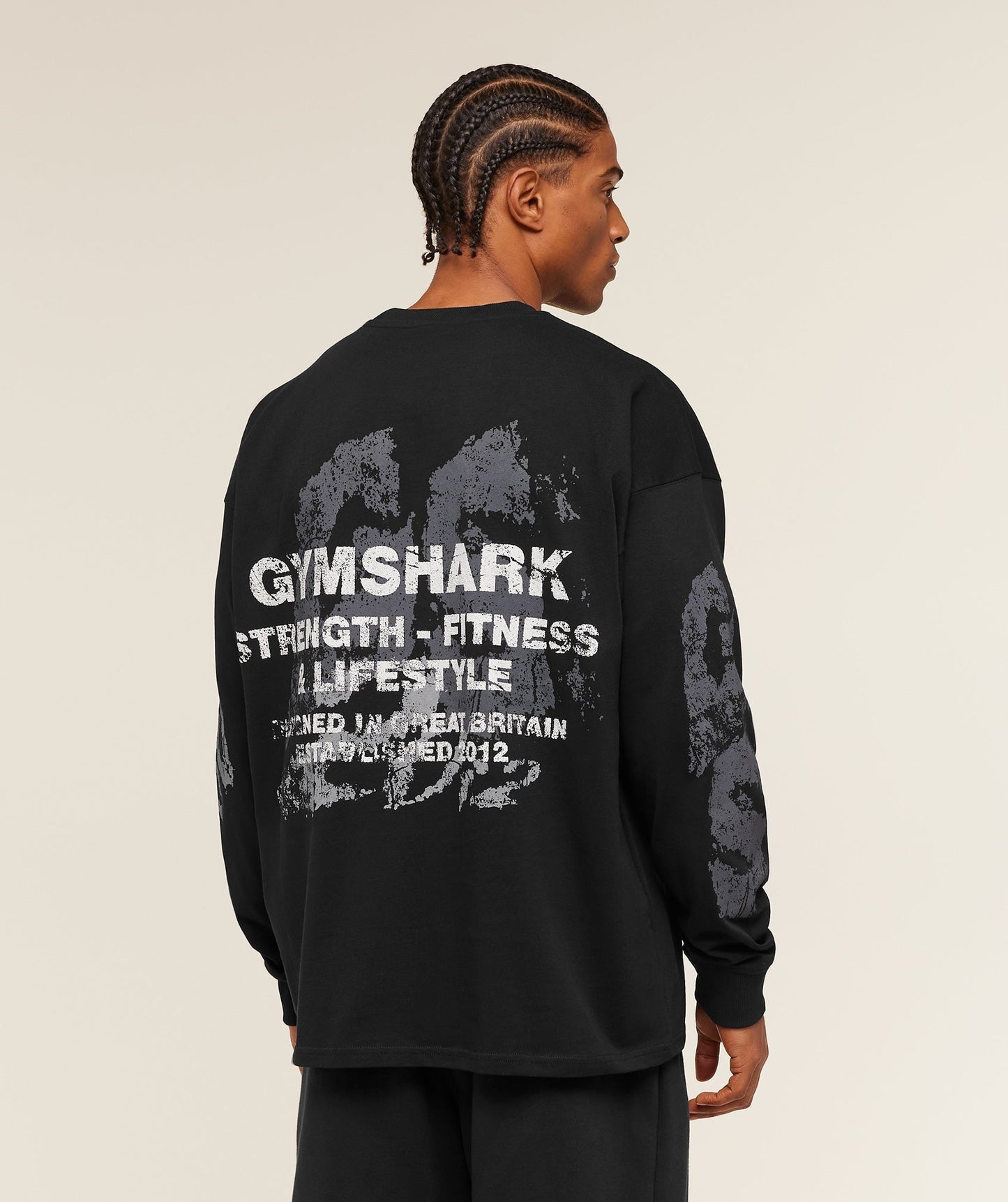 Gymshark Strength Fitness & Lifestyle Long Sleeve T-Shirt - Black