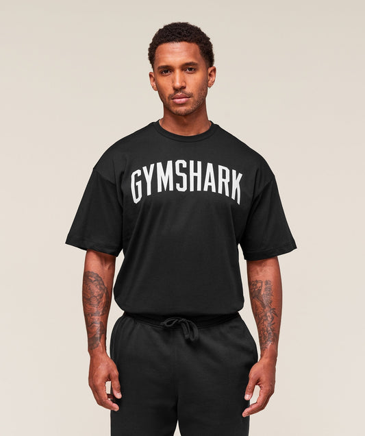 Gymshark Worn Graphic T-Shirt - Black