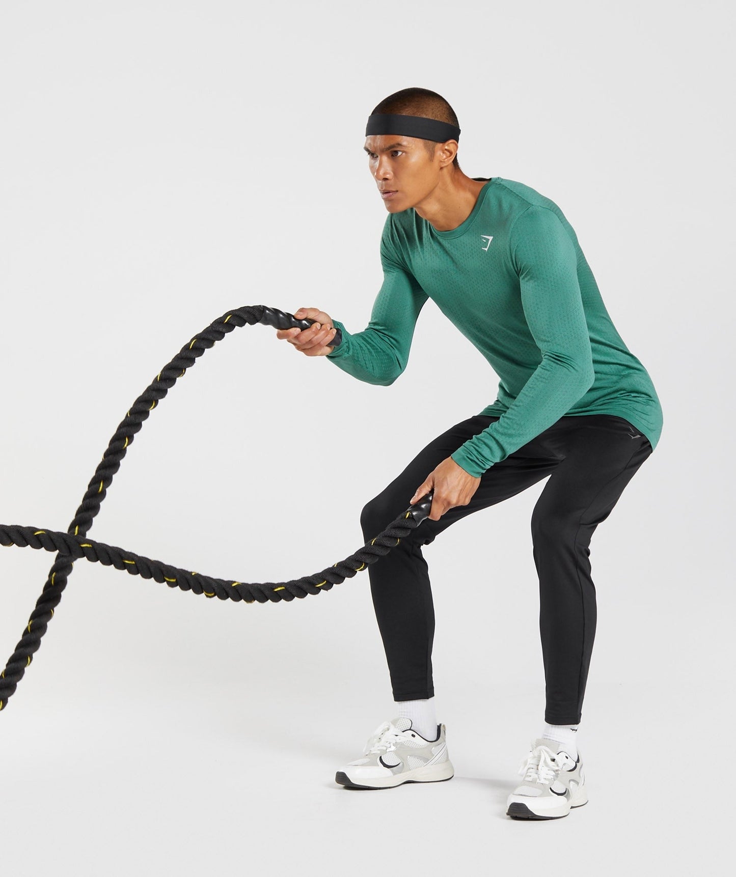 Gymshark Sport Seamless Long Sleeve T-Shirt - Hoya Green/Woodland Green
