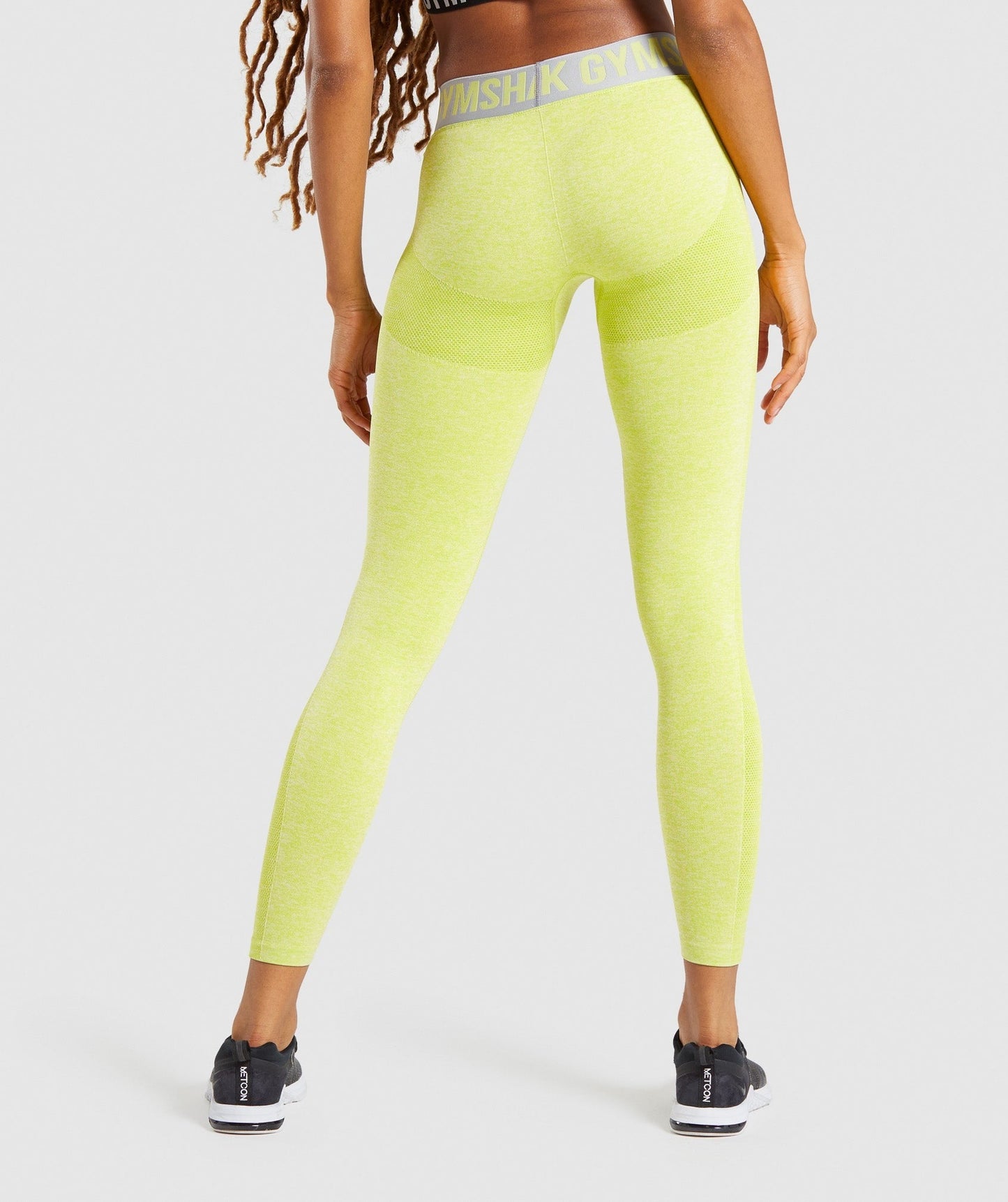 Gymshark Flex Low Rise Leggings - Lime Marl/Light Grey
