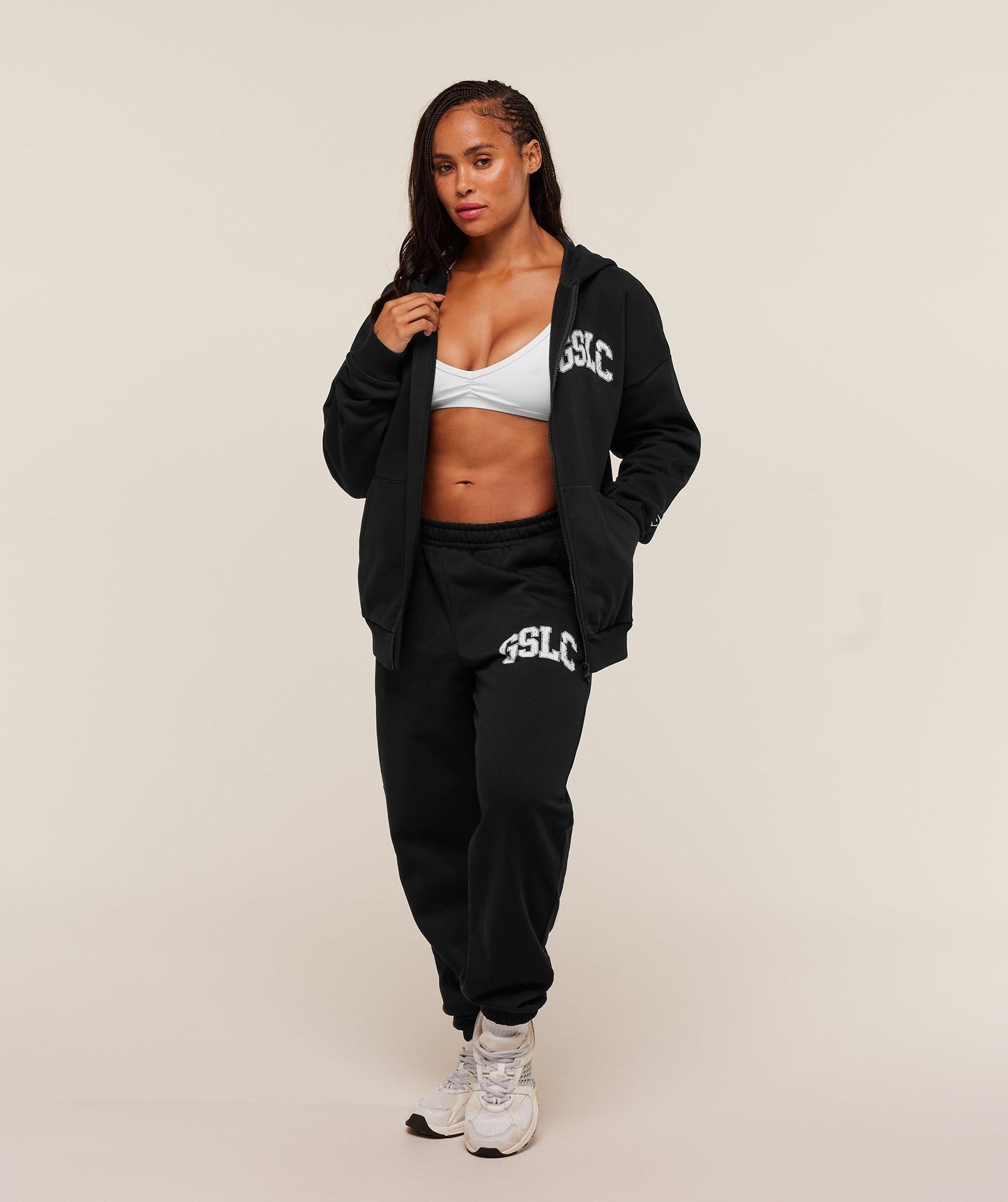 Gymshark GSLC Graphic Zip Up Hoodie - Black